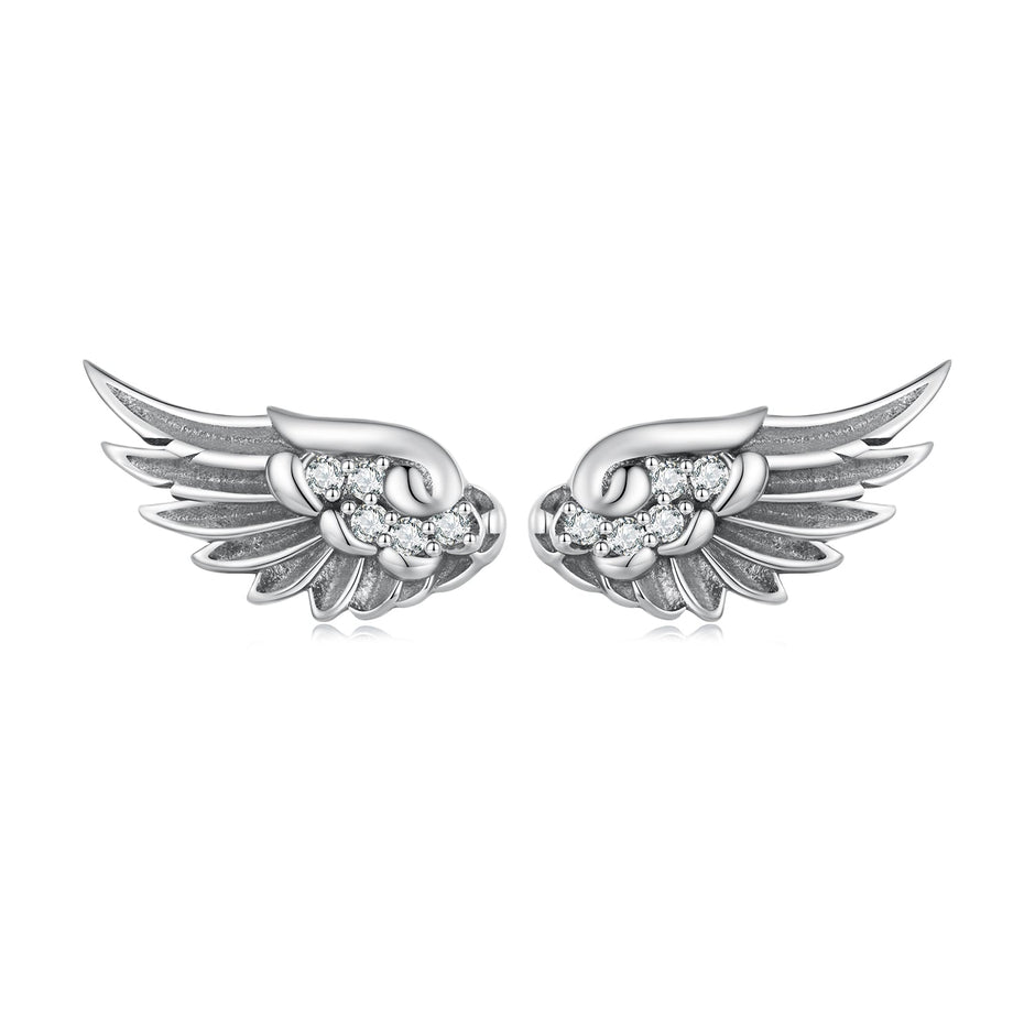 925 Sterling Silver Oxidized Pavé CZ Earrings