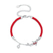 925 Sterling Silver White Gold Plated Enamel CZ Koi 16+6cm Bracelet for Women