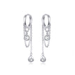 925 Platinum Plated Pavé Setting CZ Earrings