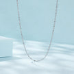 925 Sterling Silver Plated Platinum Necklace 400+50mm for Women