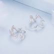 925 Sterling Silver Earrings 18mm x 10mm for Women