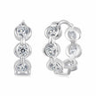 925 Sterling Silver 0.25 Carat Moissanite Hoop Earrings for Women