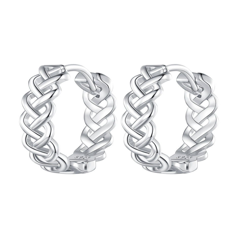 925 Sterling Silver Earrings with Platinum Plating for Women