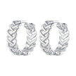 925 Sterling Silver Earrings with Platinum Plating for Women