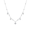 925 Sterling Silver 5.0mm Moissanite Necklace for Women