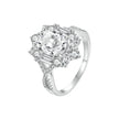 925 Sterling Silver 2 Carat Moissanite Ring in White Gold Plating - Size 8 for Women