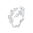 925 Sterling Silver White Gold Plated Pavé Setting CZ Ring for Women