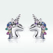 925 Sterling Silver Earrings with Pavé Setting CZ, Oxidized, 1.4x0.9cm for Women