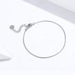 925 Sterling Silver Adjustable Platinum Plated Bracelet for Women