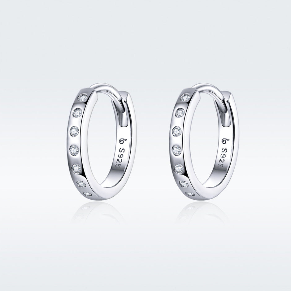 925 Sterling Silver Earrings with Pavé Setting CZ for Women