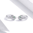 925 Sterling Silver Earrings with Plated Platinum and CZ for Women