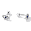925 Sterling Silver & Pavé Setting CZ Earrings