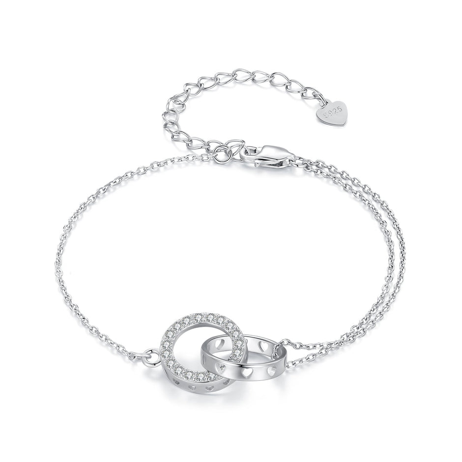 925 Sterling Silver CZ Pavé Setting Bracelet
