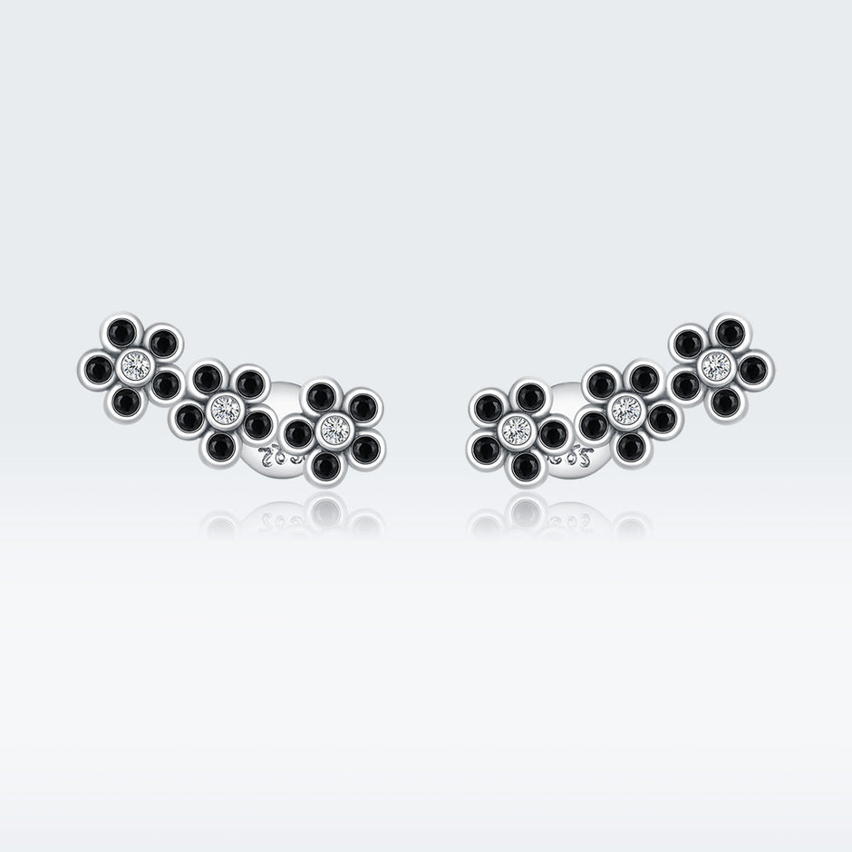 925 Sterling Silver Earrings with Pavé Setting CZ