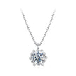 925 Sterling Silver Moissanite & CZ Pavé Necklace - 40+5cm for Women