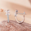 925 Sterling Silver White Gold Plated CZ Earrings for Women