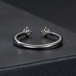 925 Sterling Silver Moissanite Ring Size E for Women