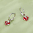 S925 Sterling Silver Enamel Process Pavé Set CZ Earrings