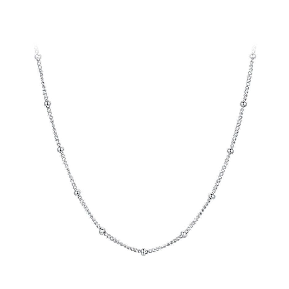 925 Sterling Silver Plated Platinum 45cm Necklace for Women