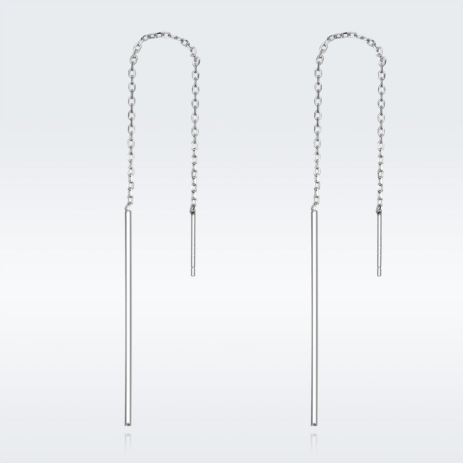 925 Sterling Silver Plated Platinum Earrings