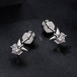 925 Sterling Silver 0.1 Carat Moissanite Earrings for Women