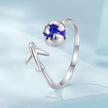925 Silver 1.8mm Lapis Lazuli Ring