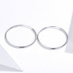 925 Sterling Silver Plated Platinum Earrings 3cm for Women