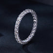 S925 Sterling Silver 2.0mm Moissanite Ring Size 9 for Women