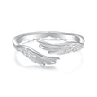 925 Sterling Silver White Gold Plated 0.2cm Ring for Women