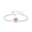 925 Sterling Silver Bracelet 150mm with CZ and Resin