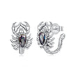 925 Sterling Silver Oxidized Earrings with Pavé CZ for Women
