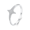 925 Sterling Silver White Gold Plated Ring with Pavé Setting CZ, Size 6.0 for Women
