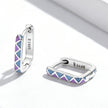 S925 Sterling Silver Enamel Oxidized Earrings for Women