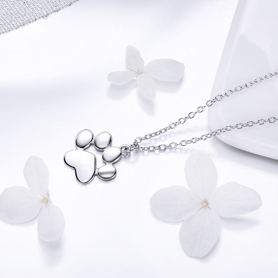 925 Sterling Silver Necklace with SCN Pendant 1.5x1.4cm for Women