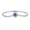 925 Sterling Silver Bracelet with CZ & Resin, Size 17.0