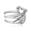 925 Sterling Silver CZ Pavé Setting Earrings