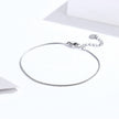 925 Sterling Silver Adjustable Platinum Plated Bracelet for Women