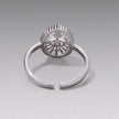 925 Sterling Silver Ring with Transparent Glass & Nano Opal, Width 0.18cm, Style E, for Women