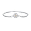 925 Sterling Silver Pavé Setting CZ Bracelet for Women - 17.0 Size, 170mm Length, 3mm Chain Thickness