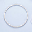 925 Sterling Silver White Gold Plated 16cm Stretchable CZ Bracelet for Women