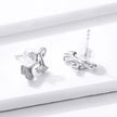 925 Sterling Silver Plated Platinum Wiredrawing Earrings