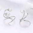 925 Sterling Silver Oxidized Earrings with Shell Pearl for Women