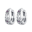 925 Sterling Silver Earrings with Pavé Setting and Oxidized Finish