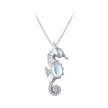 925 Sterling Silver Moonstone Necklace with Pavé Setting CZ for Women