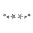 925 Sterling Silver Oxidized Silver Pavé Setting CZ Earrings