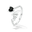 925 Sterling Silver Oxidized Pavé Setting CZ Ring