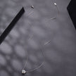 925 Sterling Silver Moissanite 0.5 Carat White Gold Plated Necklace for Women