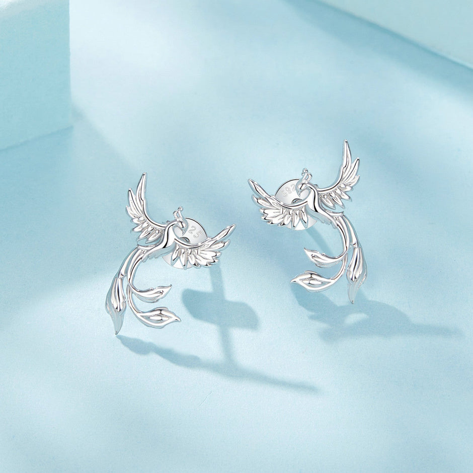 925 Sterling Silver Plated White Gold Earrings for Women