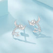 925 Sterling Silver Plated White Gold Earrings for Women