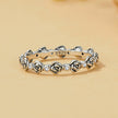 925 Sterling Silver Ring with Pavé Setting CZ - Size 6.0 - Oxidized Silver